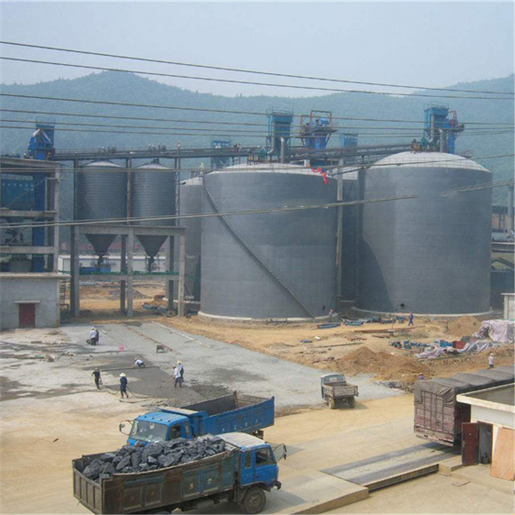 神农架水泥钢板仓2座3000吨青岛项目进入施工